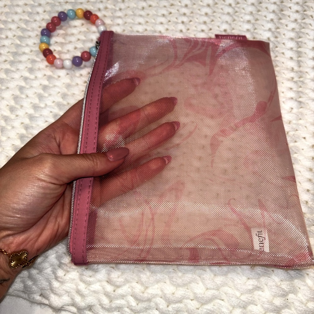 Pink Sheer Pouch